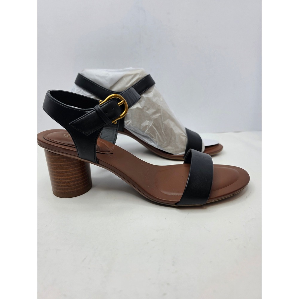 Giani Bernini Hadley Black Block Heel Sandal Size 9.5